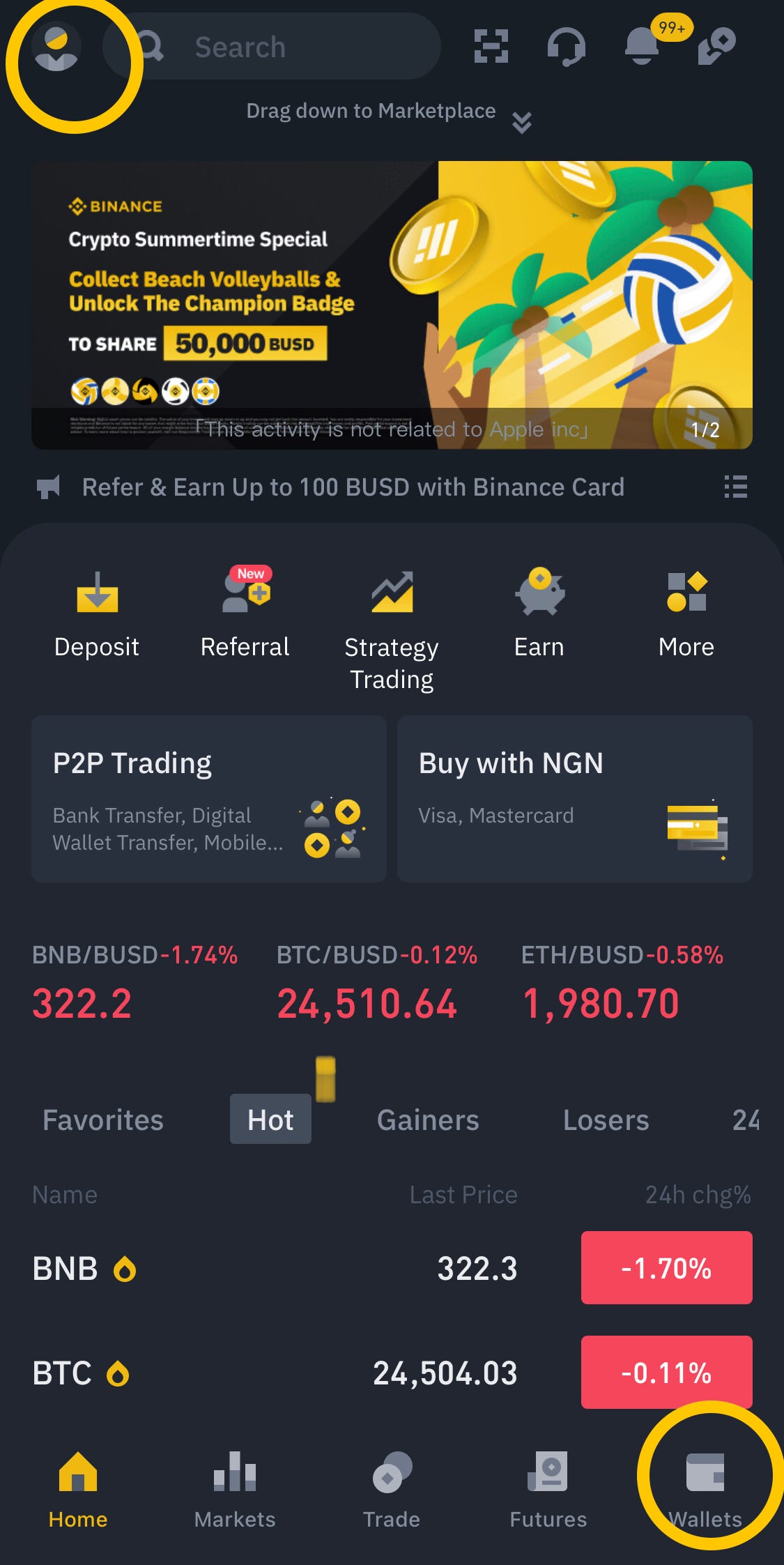 How to Deposit/Withdraw Cryptocurrency to/from Binance Wallet via Crypto  Network | by Altaaf | proSEED | Medium