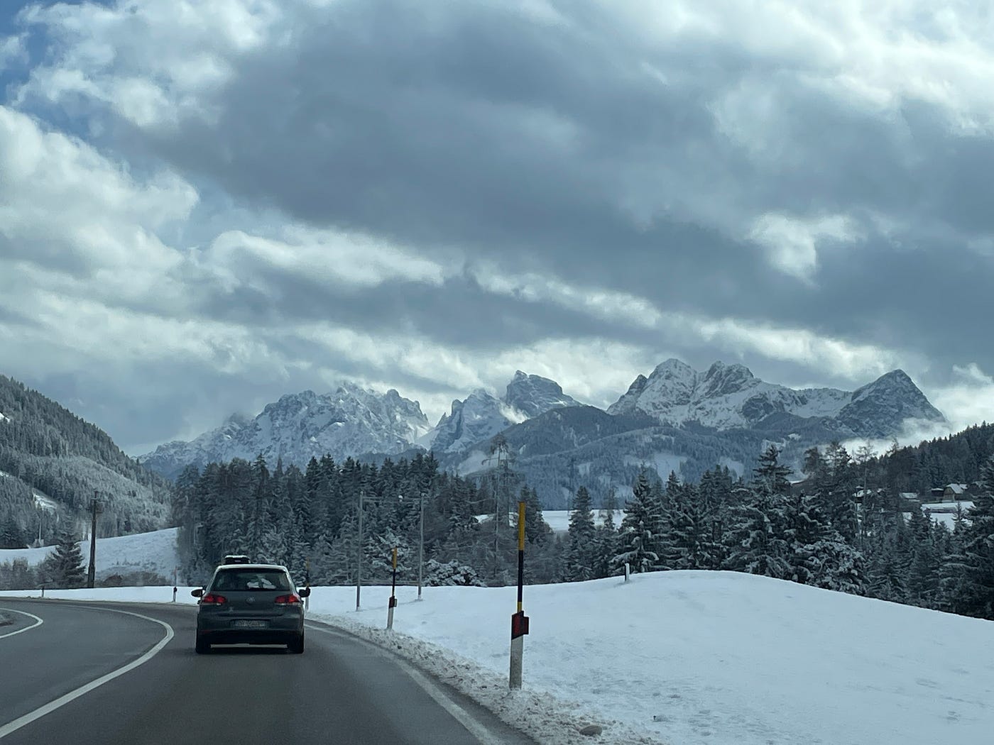 View from the drive to Venice from Kronplatz