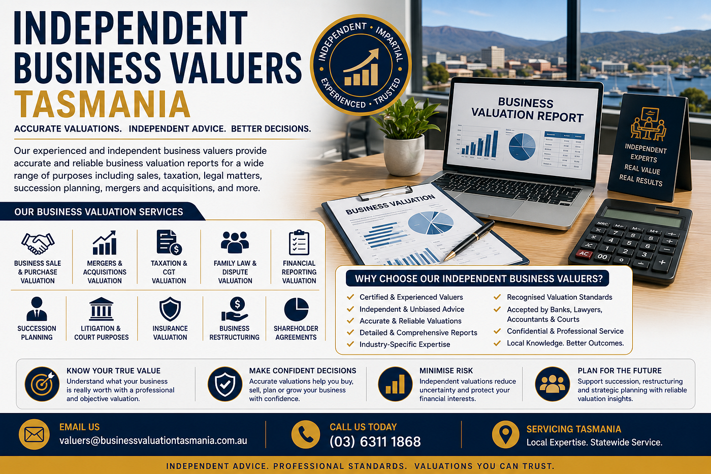 Independent Business Valuers — Reliable Business Valuation Services in Tasmania