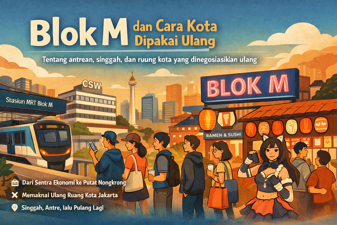 Blok M dan Cara Kota Dipakai Ulang