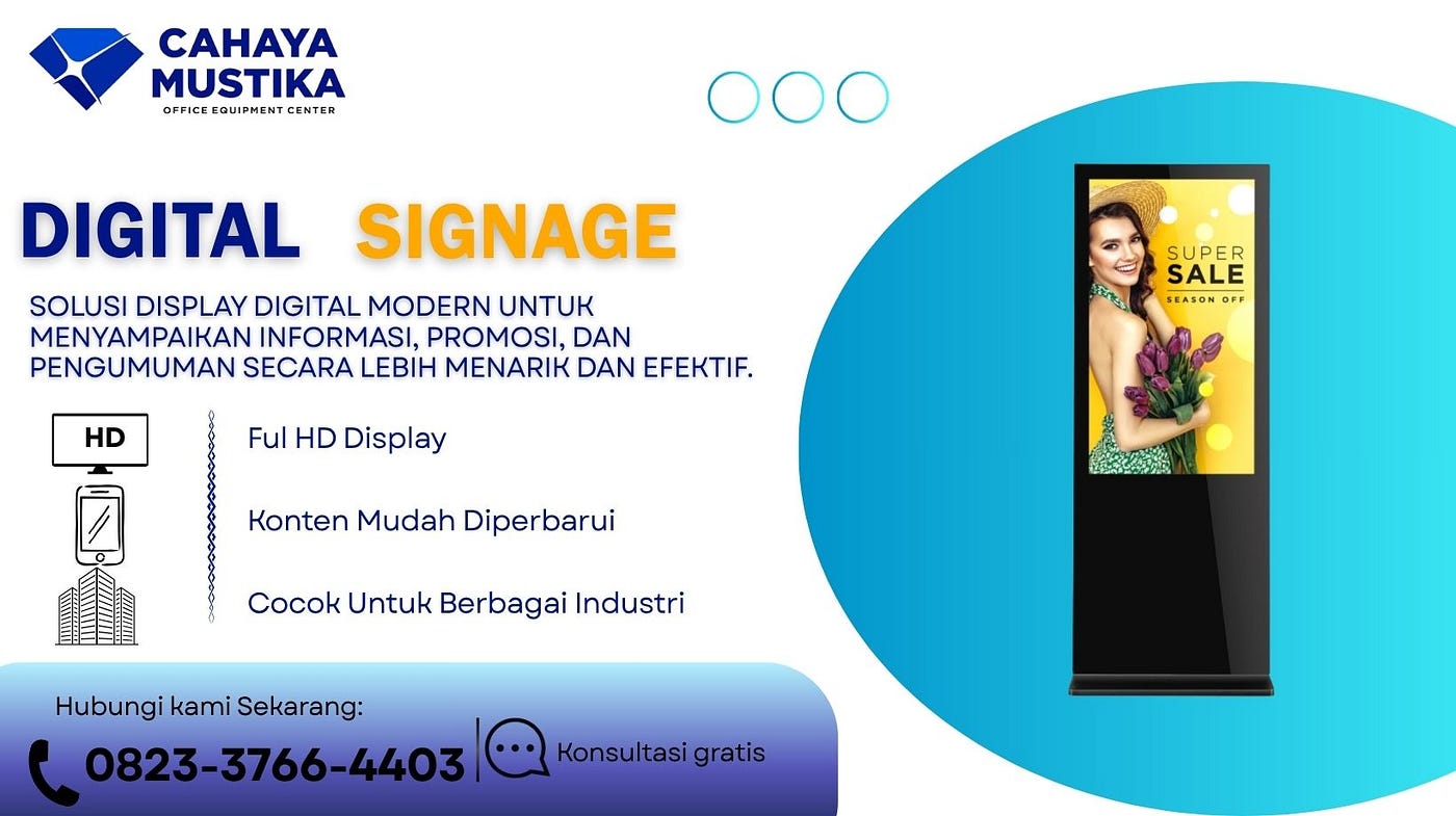 WA 0823–3766–4403, Jual Digital Signage 55 Inch di Semarang