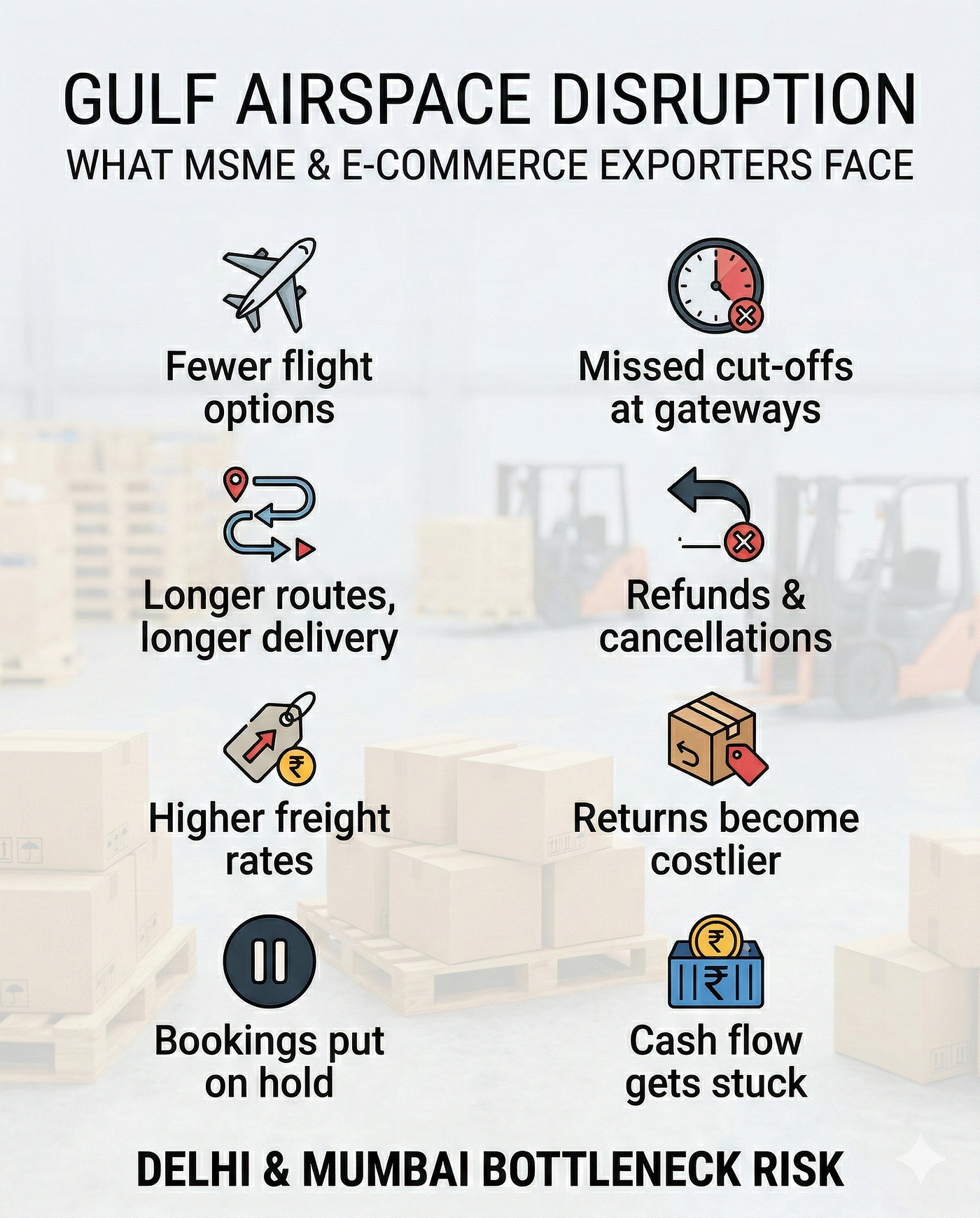 It’s High Time India Built its Regional Air Cargo Hubs for Exports — When Gulf Airspace Closes…