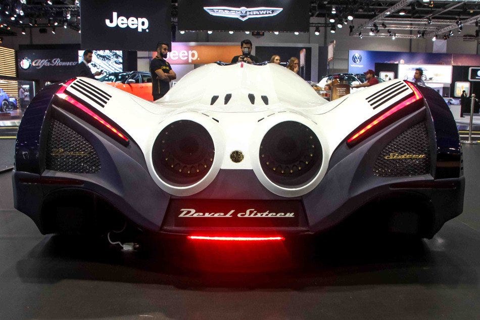 Devel Sixteen the 5 000 hp hypercar sounds beastly with V16