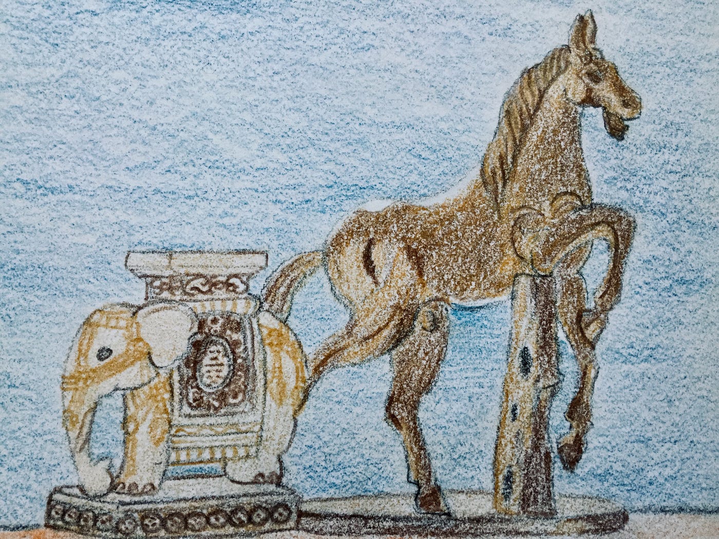 Crayon drawing by Author