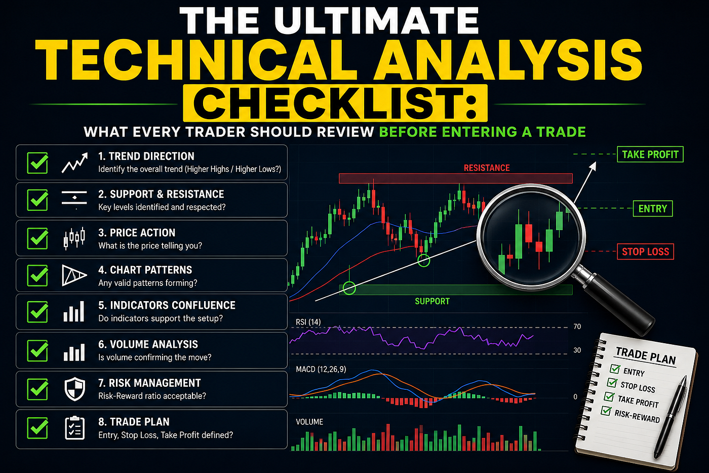 The Ultimate Technical Analysis Checklist: What Every Trader Should Review Before Entering a Trade