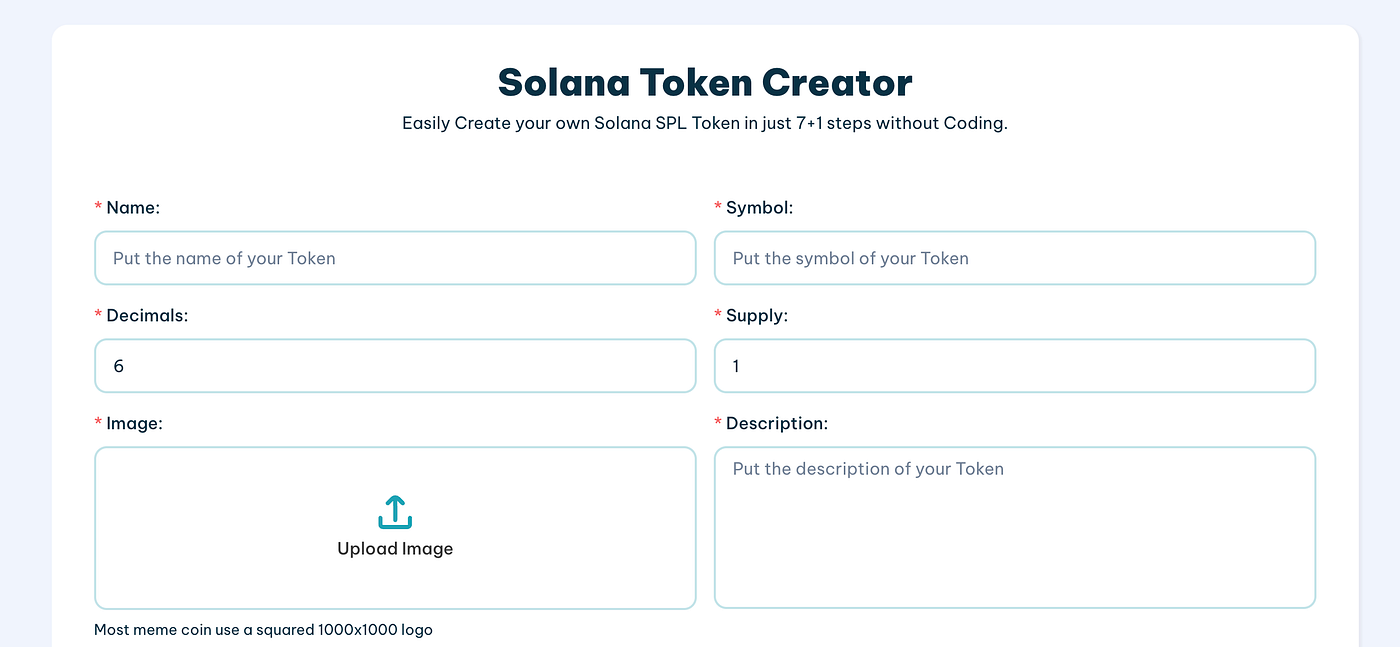 Create a Meme Coin on Solana. No coding token creator Smithii Tools | by  Przemek Chojecki | PC Crypto | Medium