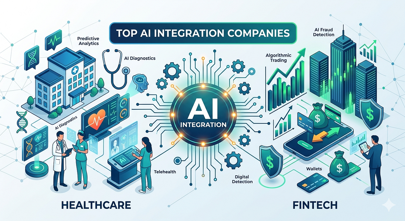 Top AI Integration Companies for Healthcare and Fintech