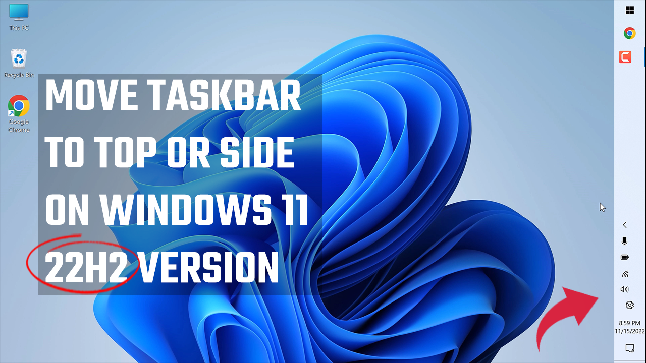 Windows 11 22H2 taskbar customization: Move the Taskbar to the top 