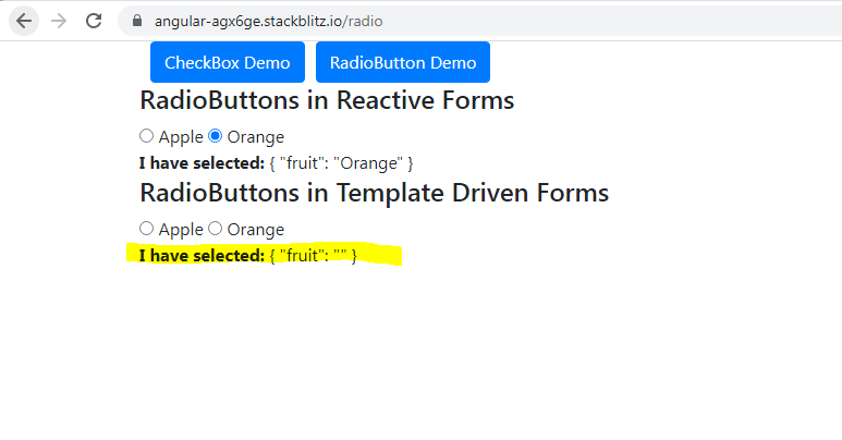 Angular: Extracting the exact value of radio button groups and checkbox  groups in Template and Reactive Forms | by AngularEnthusiast | Geek Culture  | Medium