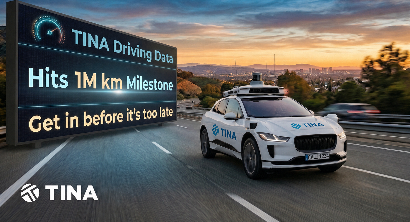 TINA Hits 1 Million KM in Cumulative Mileage: Proving the Real-World Value of Data