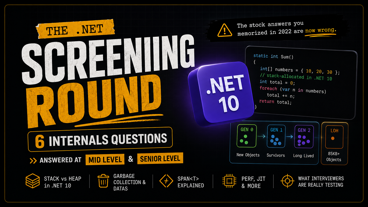 The .NET Screening Round: Six Internals Questions, Answered at Mid Level and Senior Level
