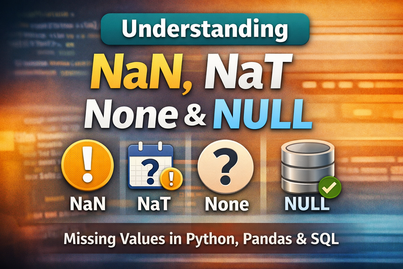 Understanding Missing Values : NaN, NaT, None, and NULL