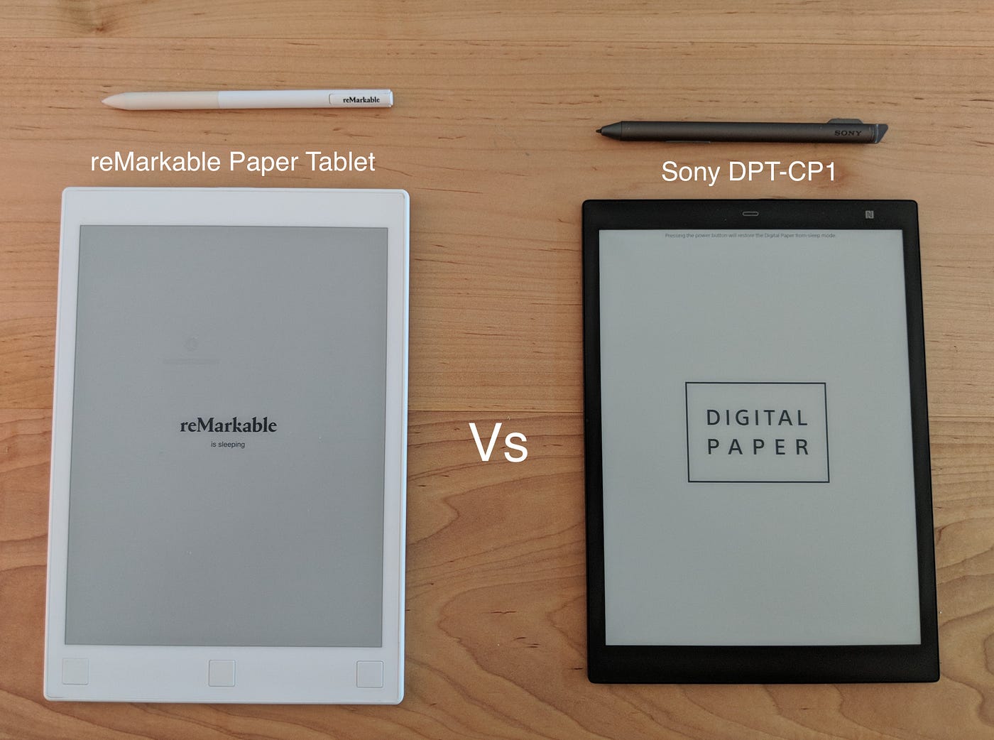 The Sony DPT-CP1 Digital Paper Tablet versus the reMarkable Paper