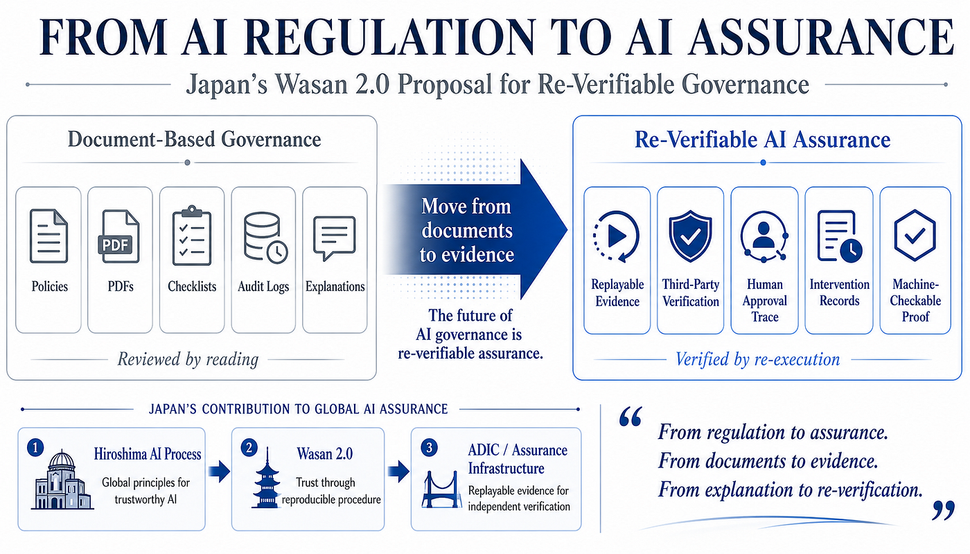 From AI Regulation to AI Assurance: Japan’s Wasan 2.0 Proposal for Re-Verifiable Governance