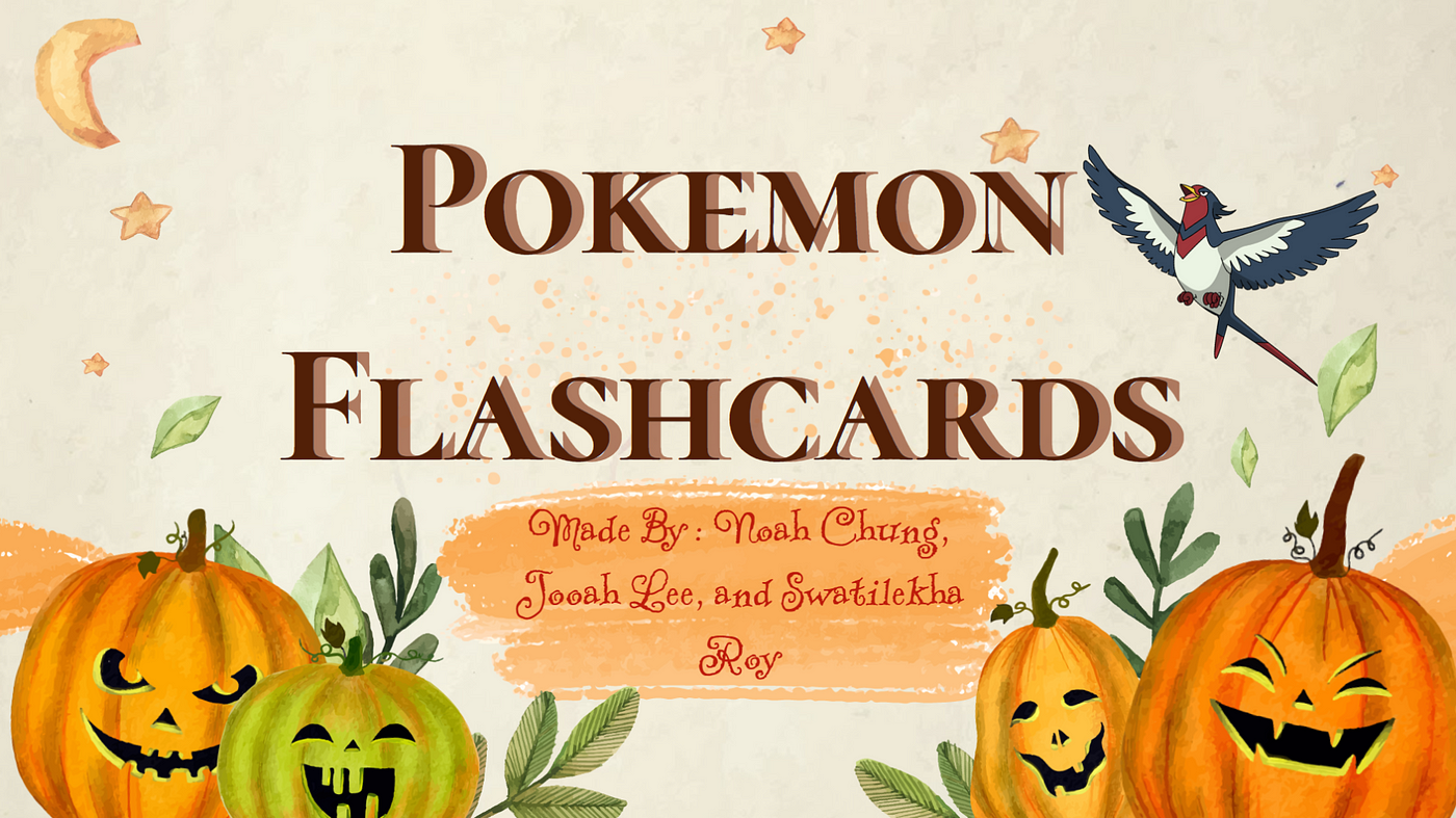 Generation 8 Pokemon Flashcards