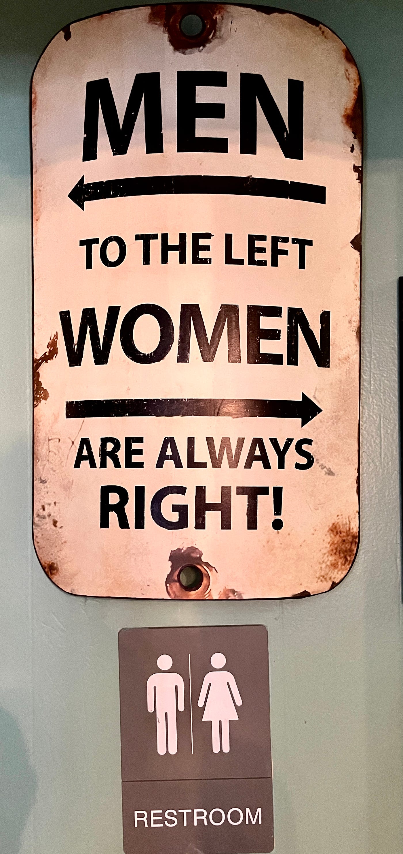 Toilet Signs of the Times. Ladies and Gents Which toilet and how