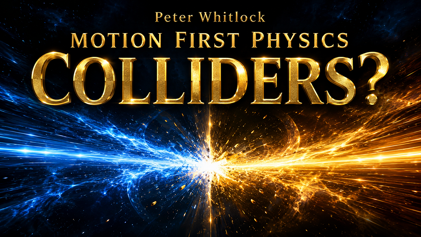Motion First Physics: Colliders prove They have Served but are done.
