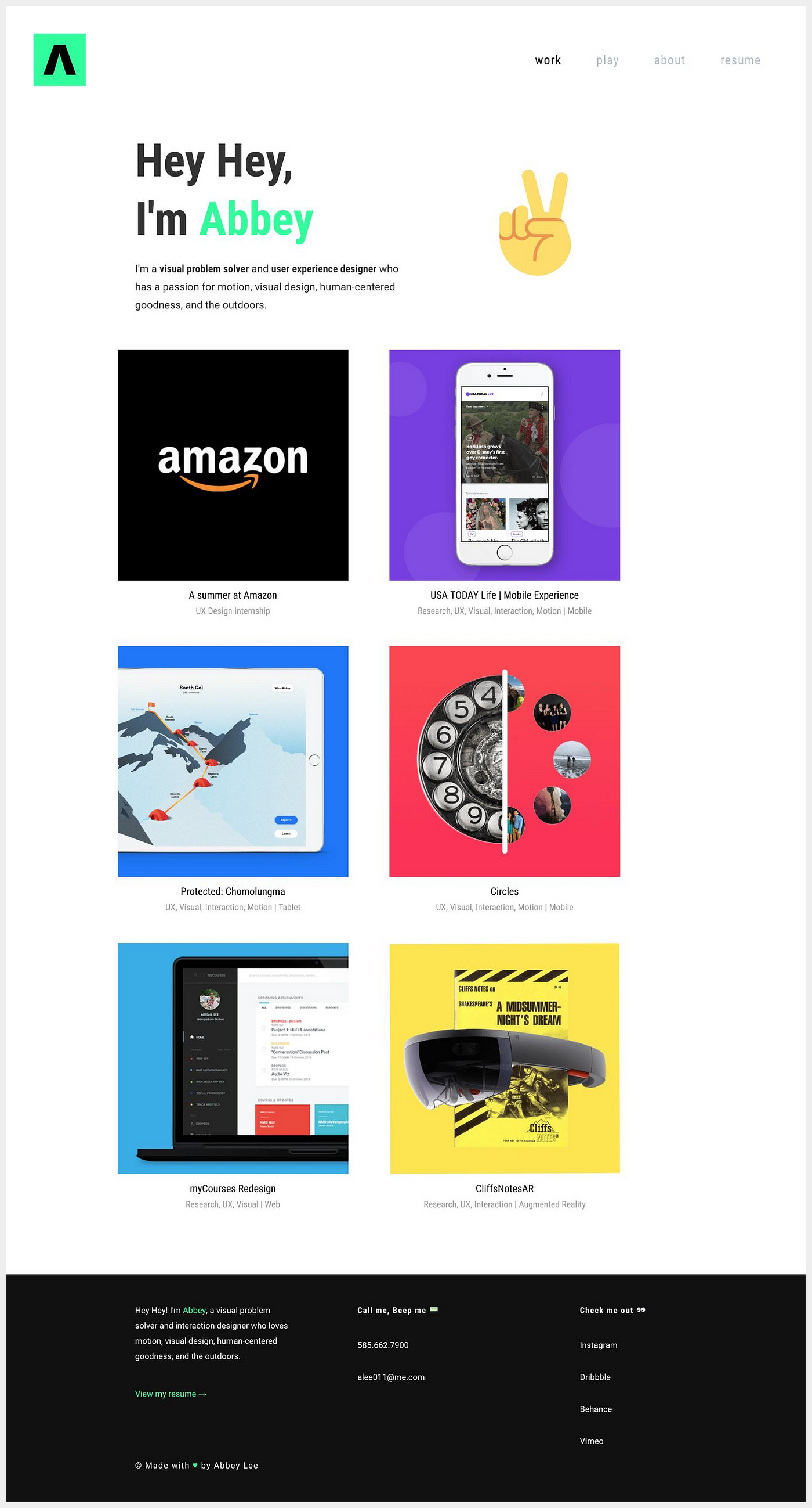 6 Awesome Portfolio Websites by Amazon Designers | by bestfolios.com |  Bestfolios | Medium