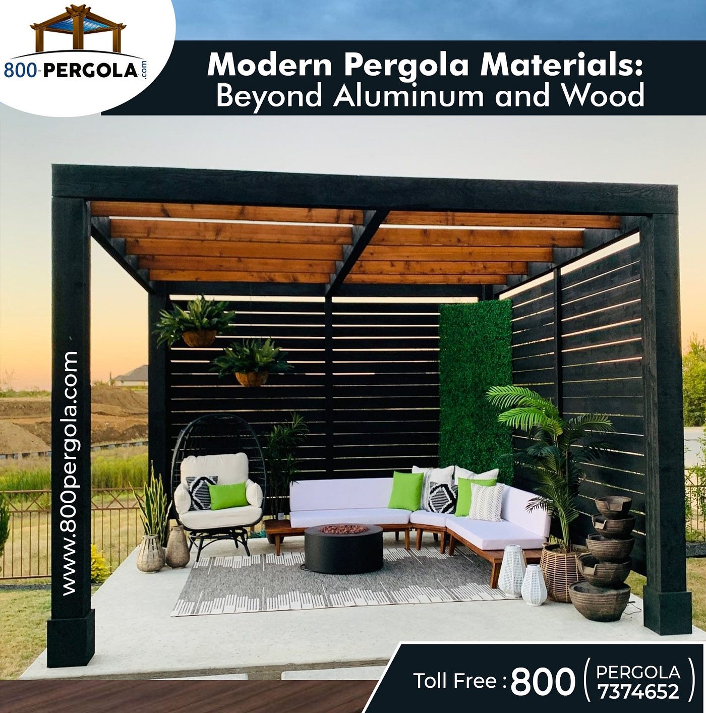 Modern Pergola Materials: Beyond Aluminum and Wood | by Saeedilaria | Jun,  2023 | Medium