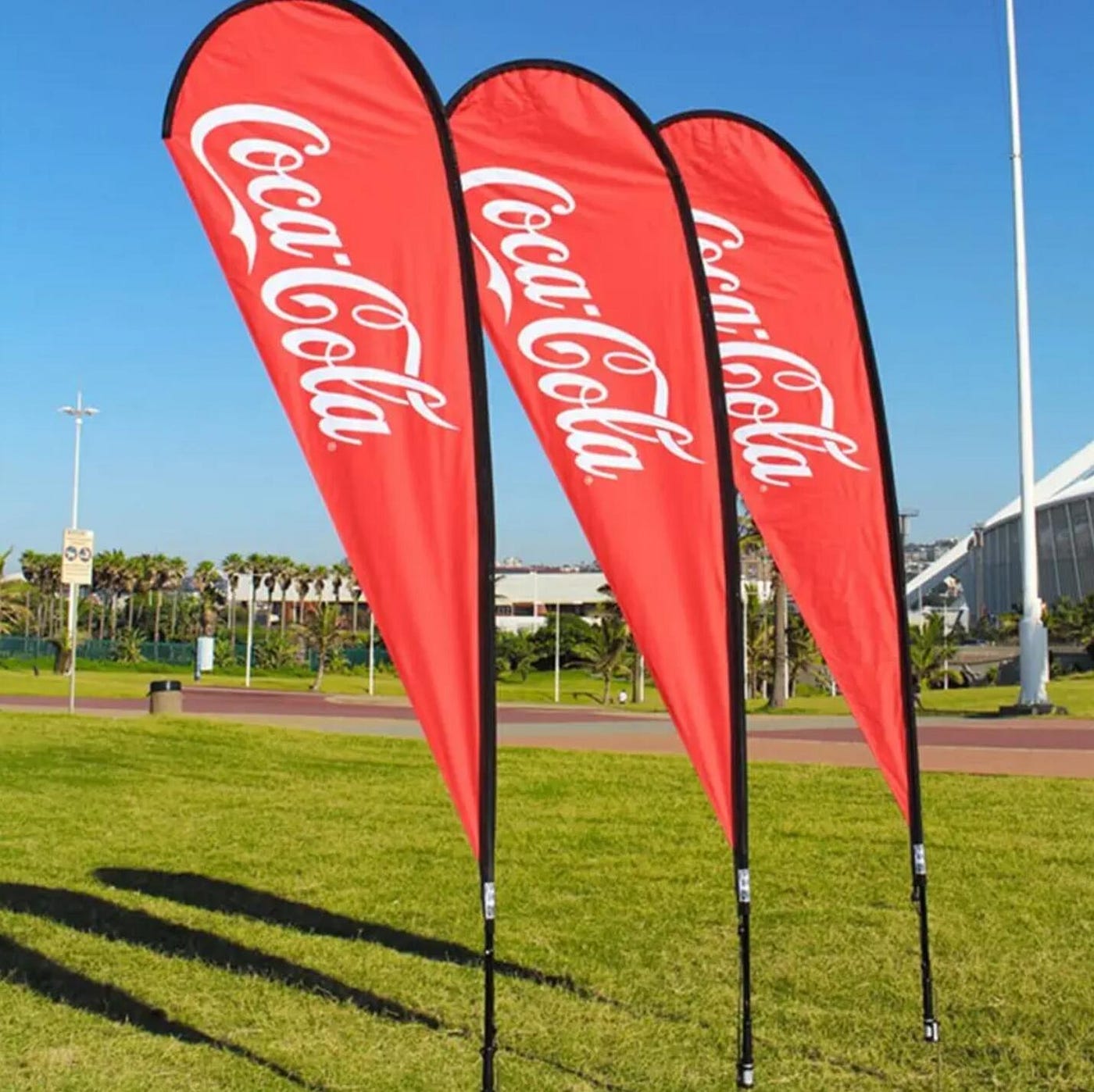 Capture attention with our eye catching Teardrop Banners by