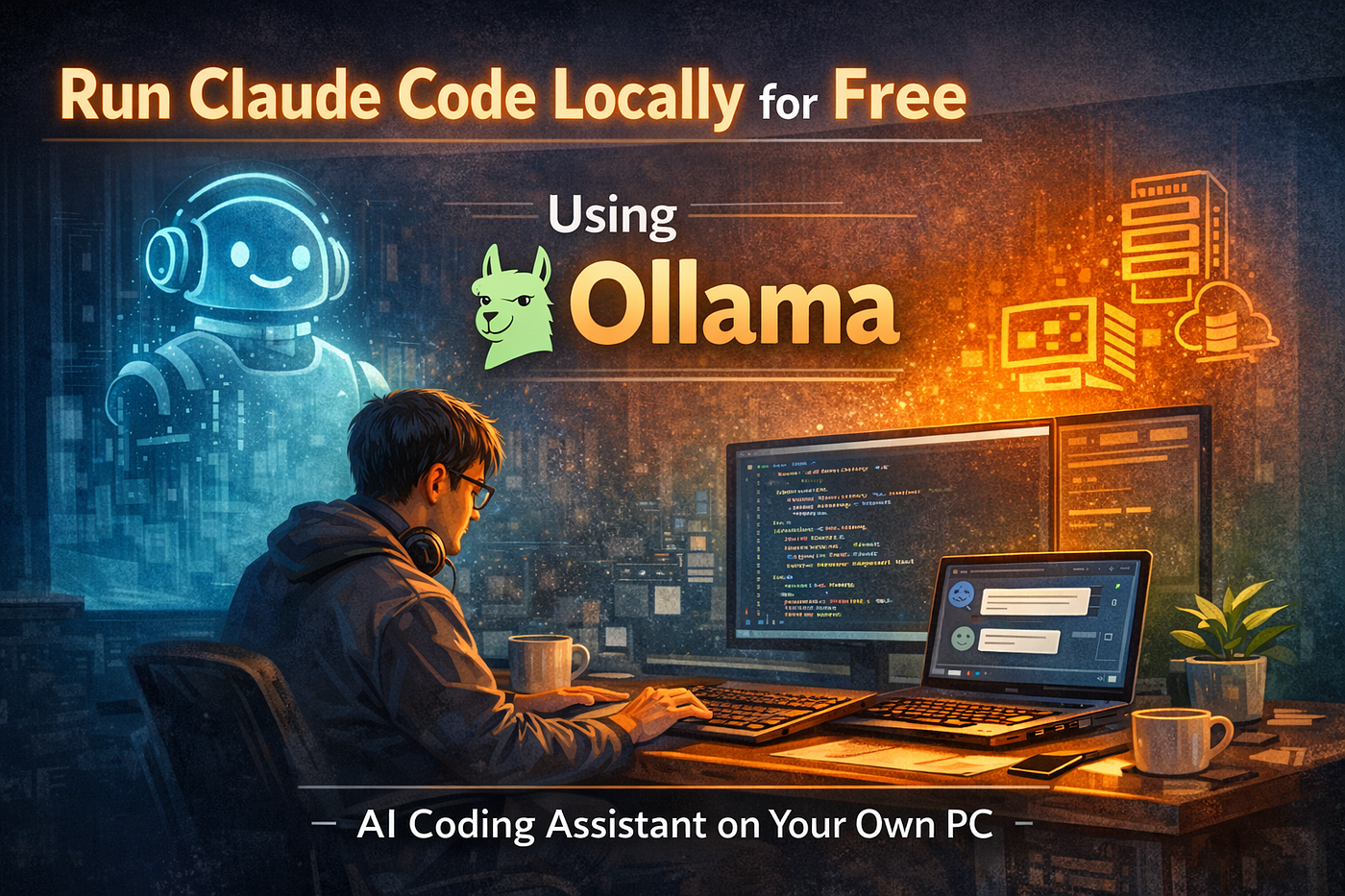 Setting Up a Claude Code Coding Assistant Locally for Free Using Ollama on Windows