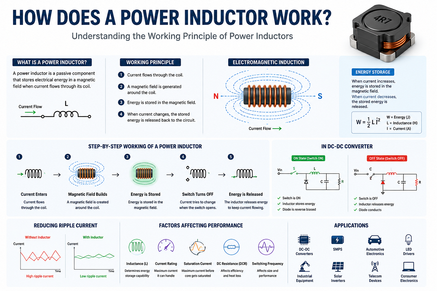 How Does a Power Inductor Work? A Complete Guide to Its Working Principle