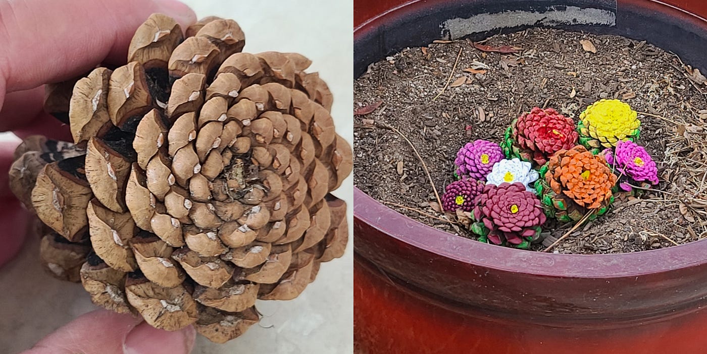 Painted Pine Cones Crafts - Mother 2 Mother Blog