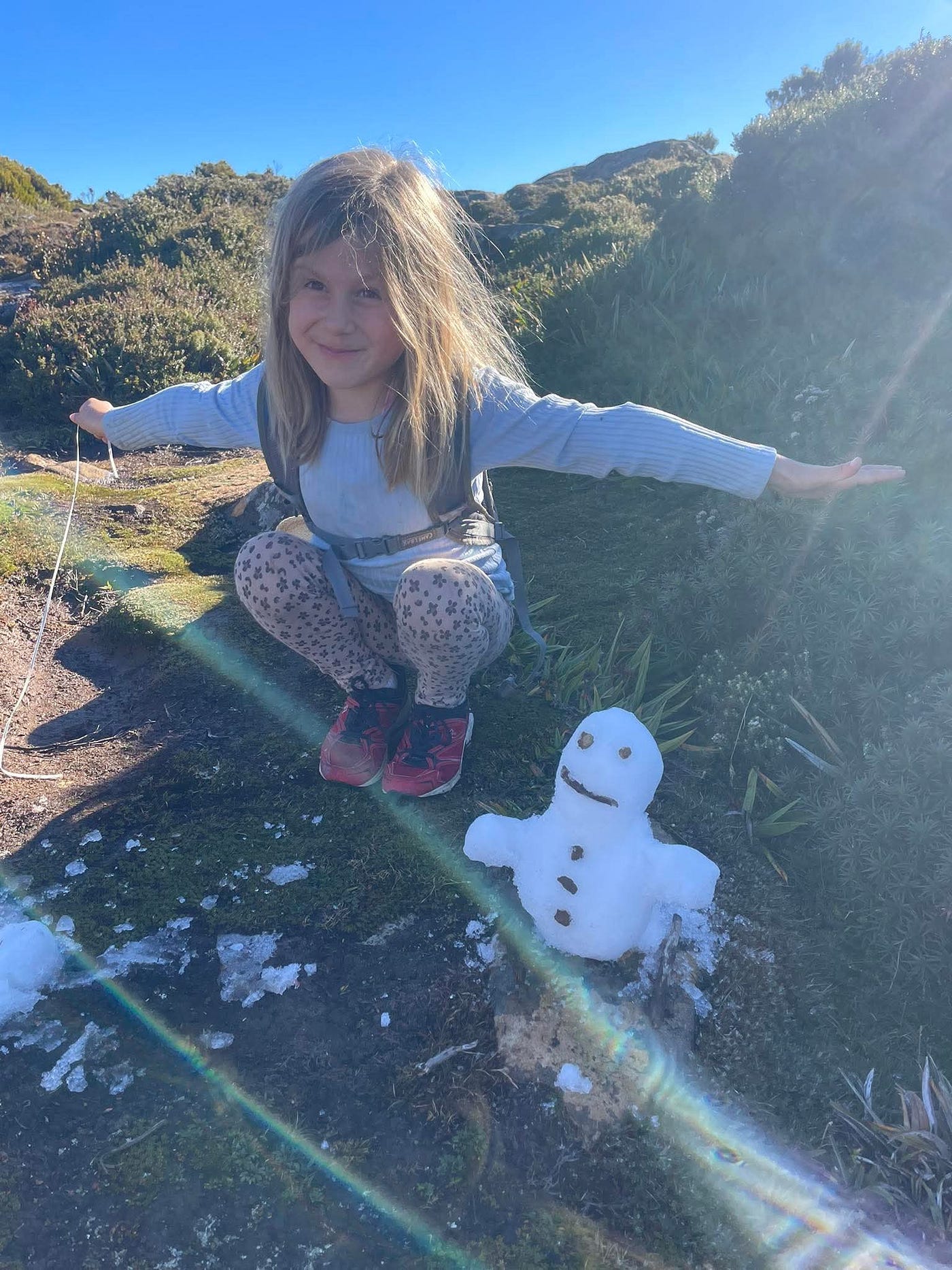 It’s snowing in Tassie. Photograph by Dad, Damian.