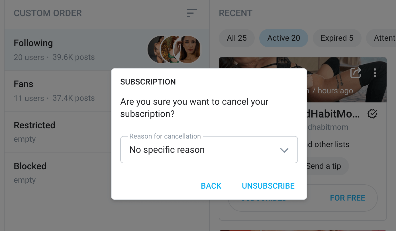 How to Unsubscribe from OnlyFans in 2024 | Medium