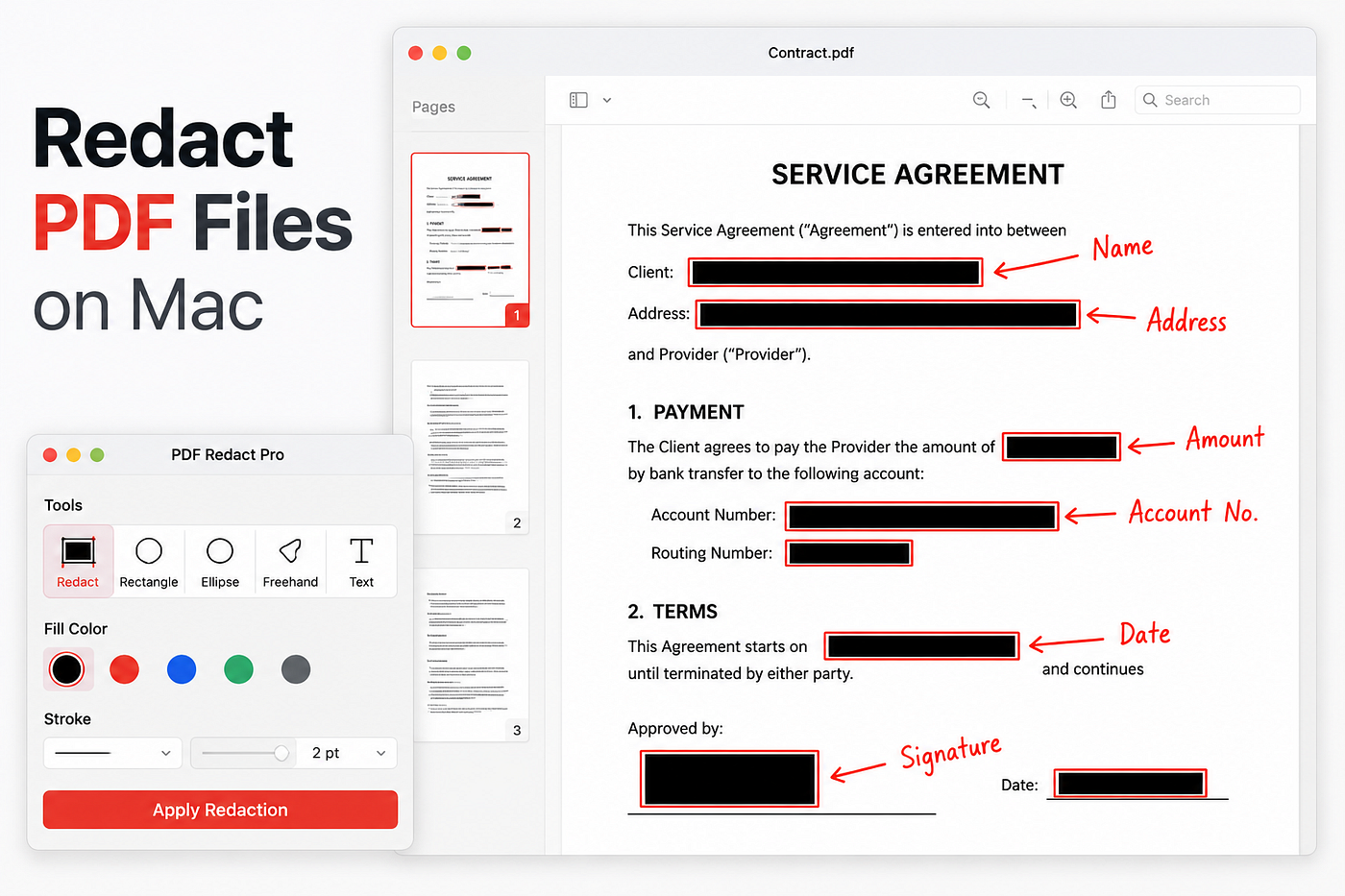 Redact PDF Files on Mac