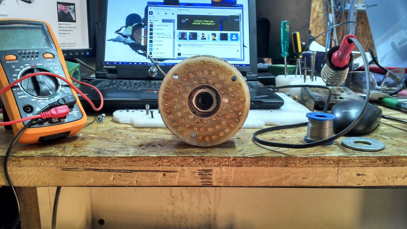 Primer prototipo del diseño mostrado en la foto anterior