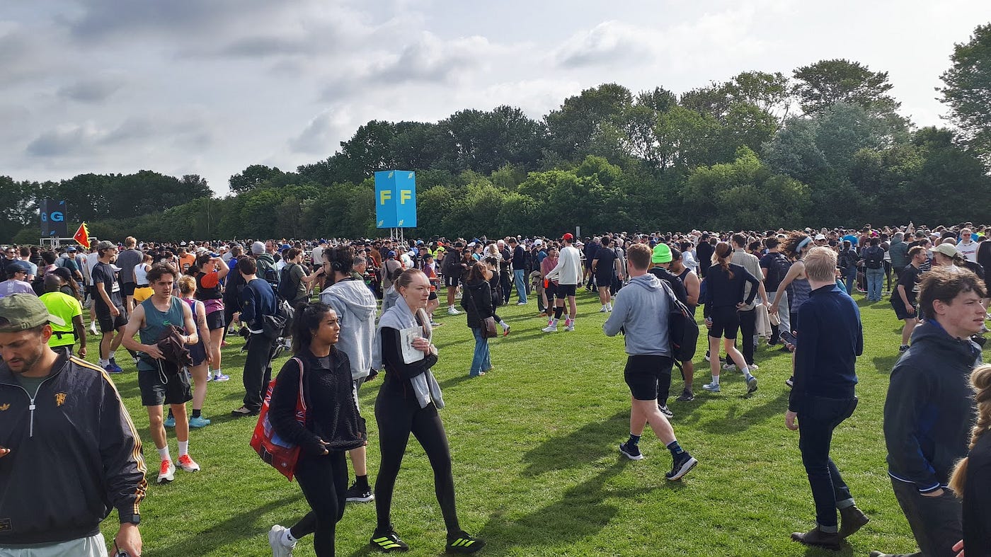 Sunday 17th May, 2026. Soaking up the vibes in Hackney Marshes