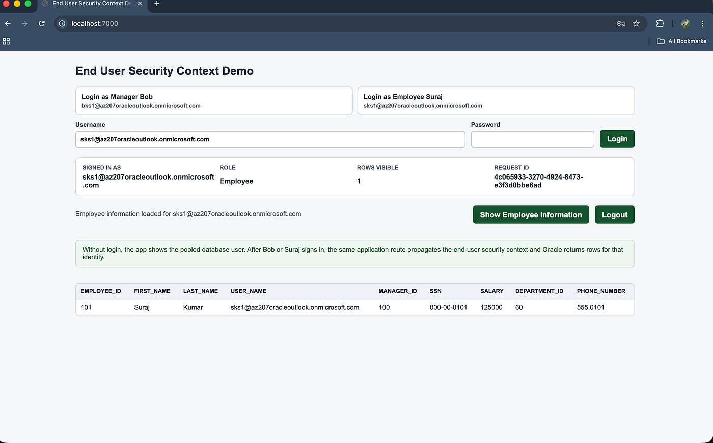 Demo App — Employee Access