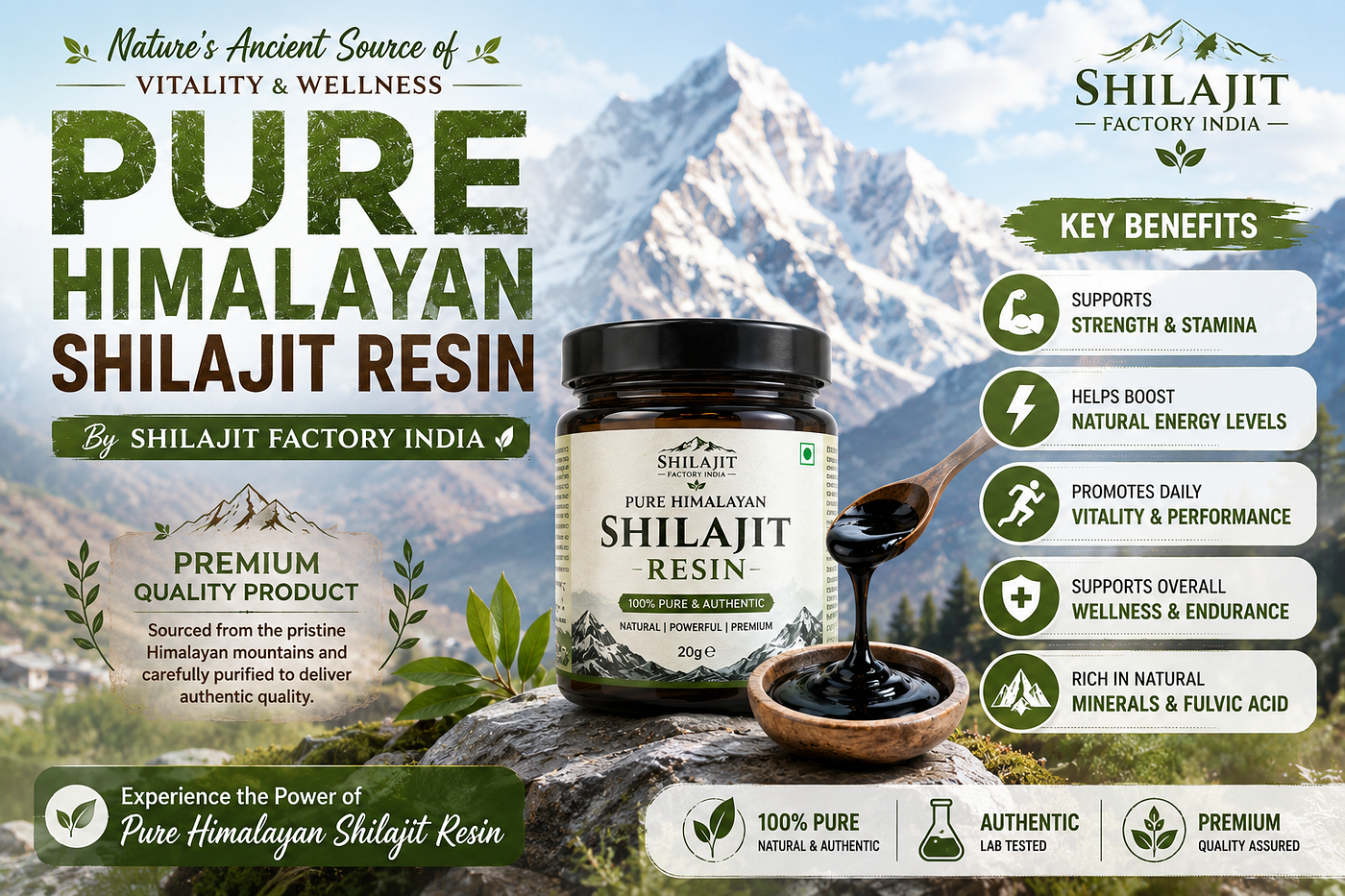 Pure Himalayan Shilajit Resin: The Preferred Choice from a Reliable Shilajit Wholesale Supplier