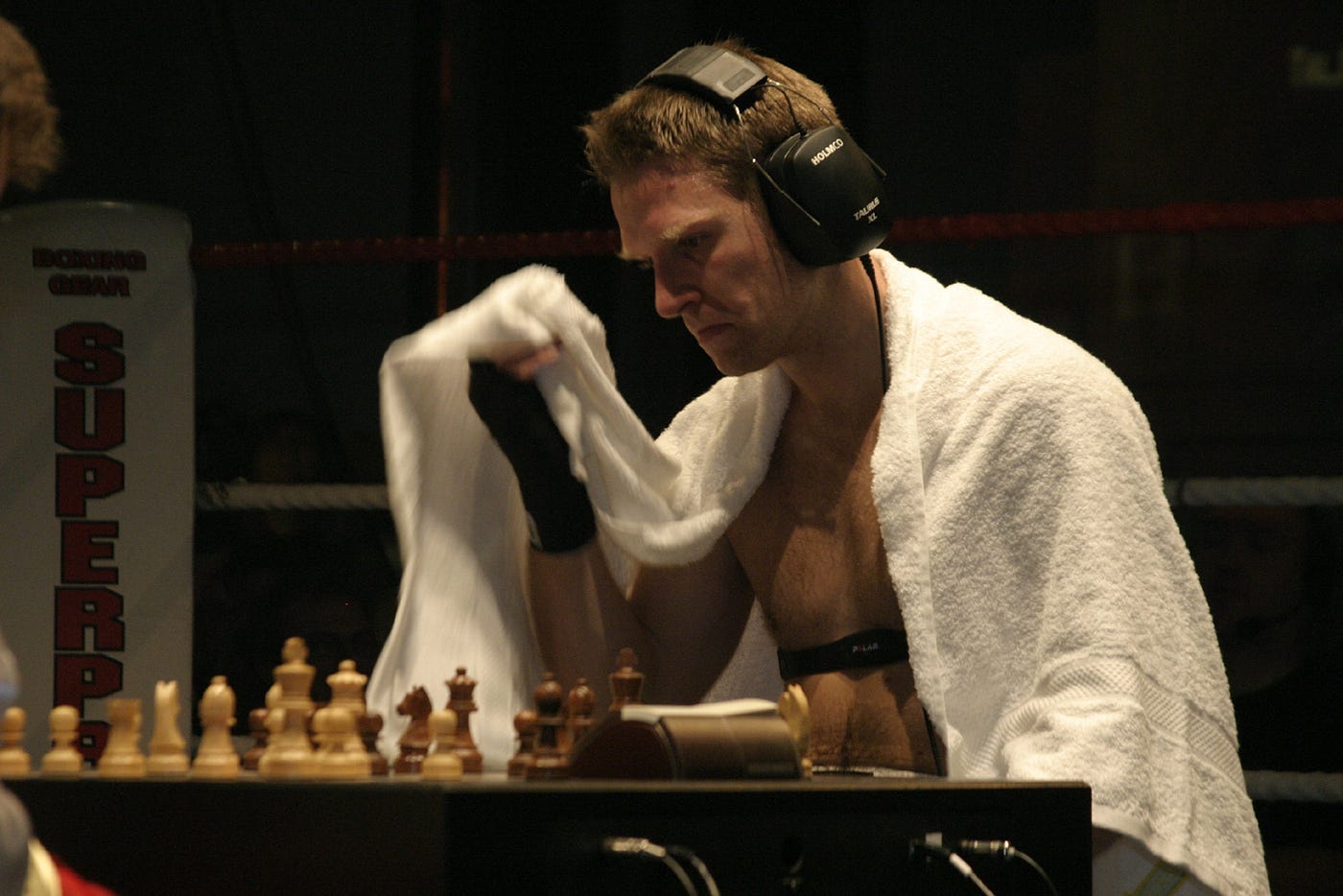 Chessboxing match at the intellectual fight club in Berlin Stock