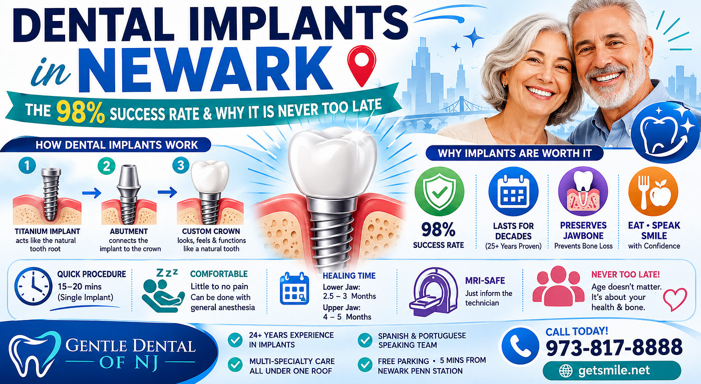 Dental Implants in Newark: The 98% Success Rate and Why It Is Never Too Late