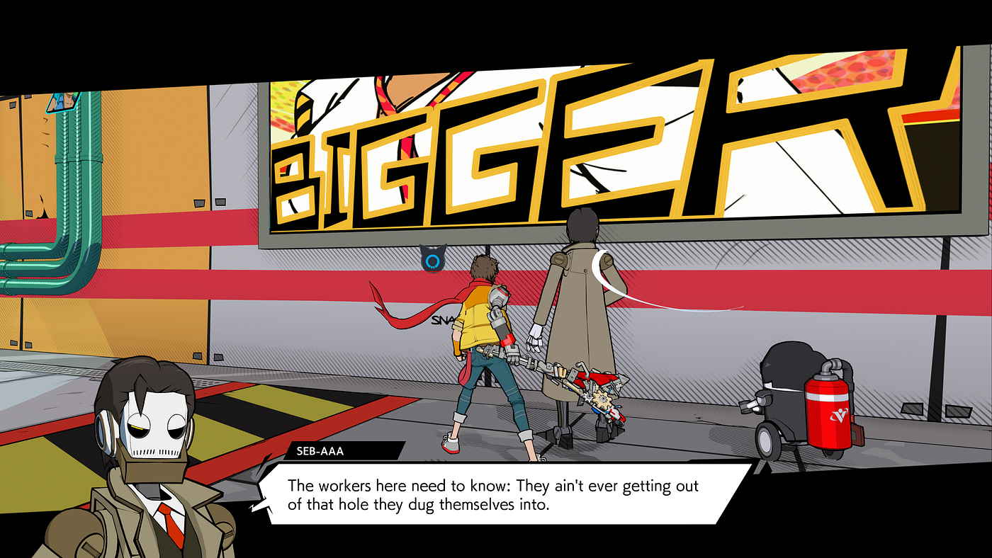 There had better be an entire spinoff game about Detective SEB-AAA. His voice actor reminds me so much of Garrus from Mass Effect.