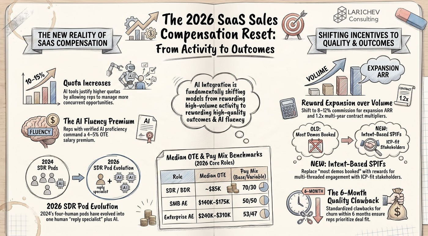 The SaaS Sales Compensation Reset: How AI Is Changing OTE, Splits, and SPIFs