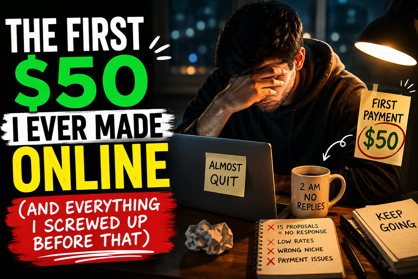 The First $50 I Ever Made Online (And Everything I Screwed Up Before That)