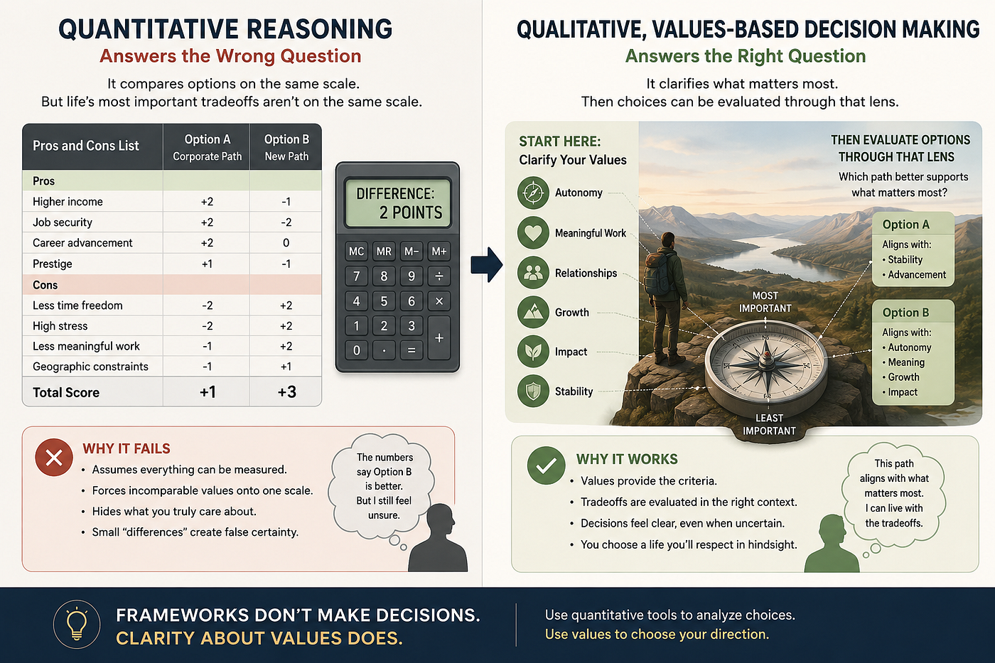 Why Pros-and-Cons Lists Fail for Major Life Decisions