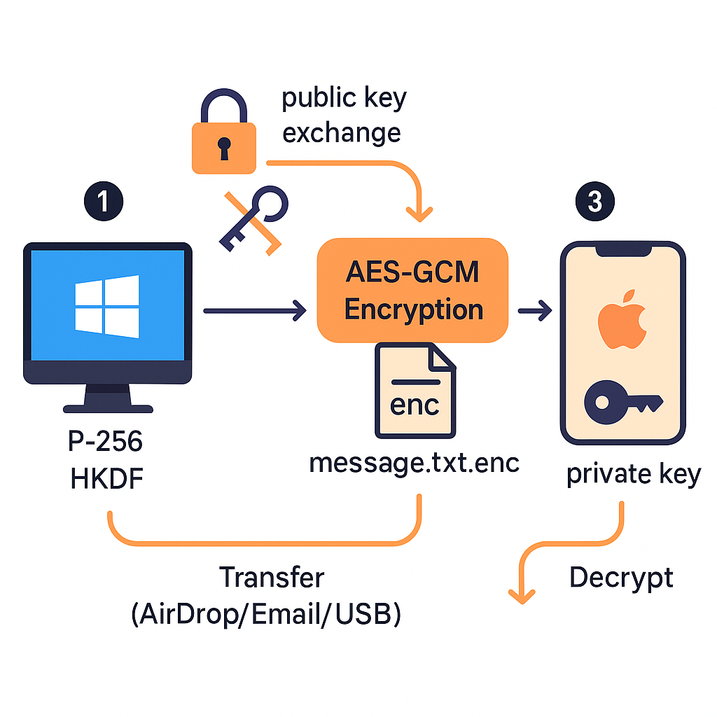 Cross-platform EC P-256 Encryption: iOS (Swift) ↔ Windows/macOS (Java) | by  richard | Medium