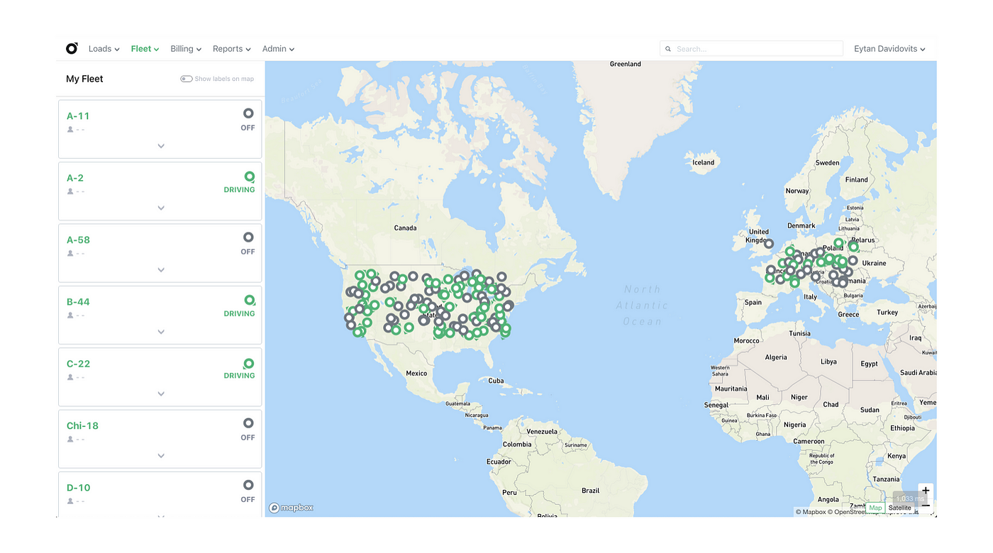 Mapbox Fleet