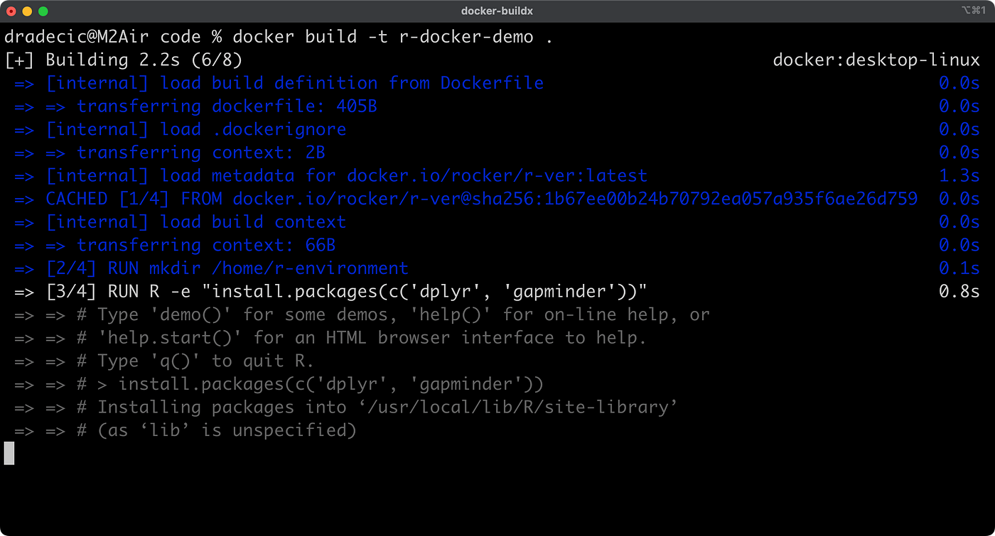 R Docker: How to Run Your R Scripts in a Docker Container | by Dario  Radečić | Appsilon | Jan, 2024 | Medium