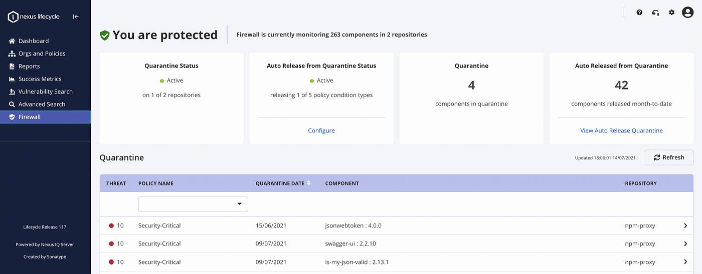 Sonatype Container Scanning