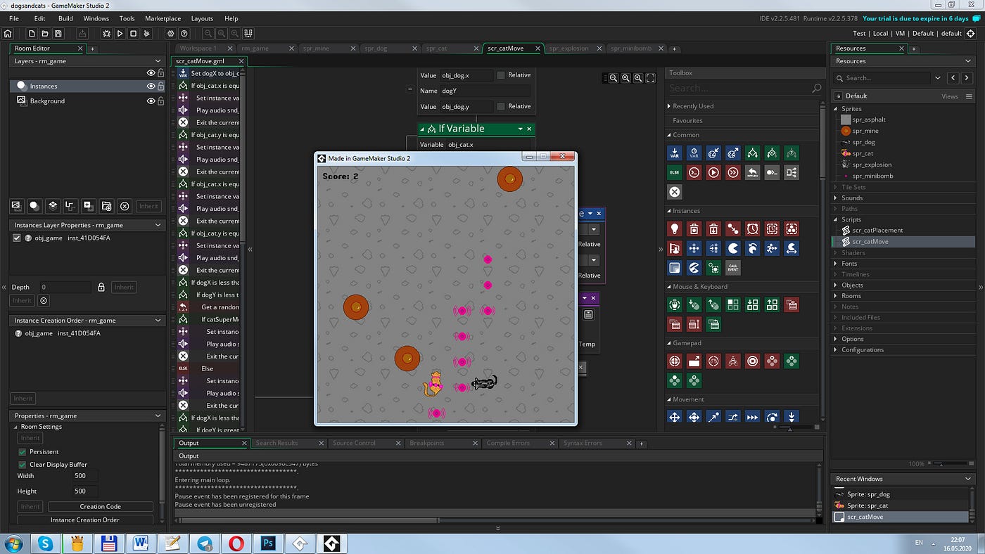 Made my very first game within 3 hours from scratch in GameMaker Studio 2 |  by Alexander | Medium