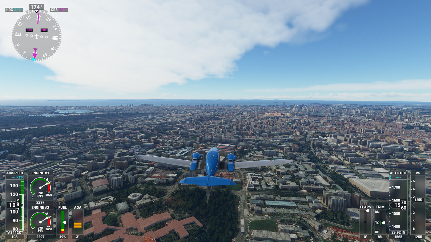 Flight Sim 2020: photorealistic cities