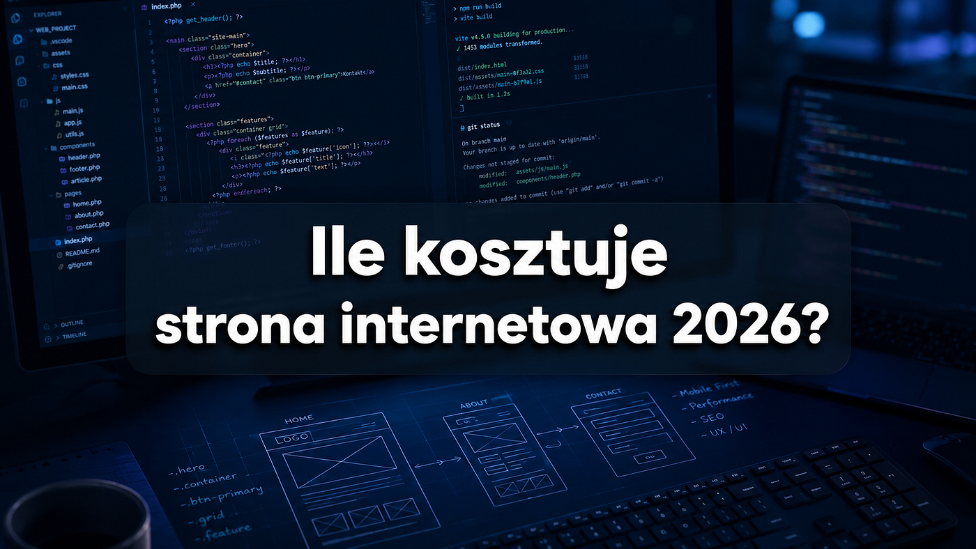 Ile kosztuje strona internetowa w 2026? Pełny cennik z przykładami