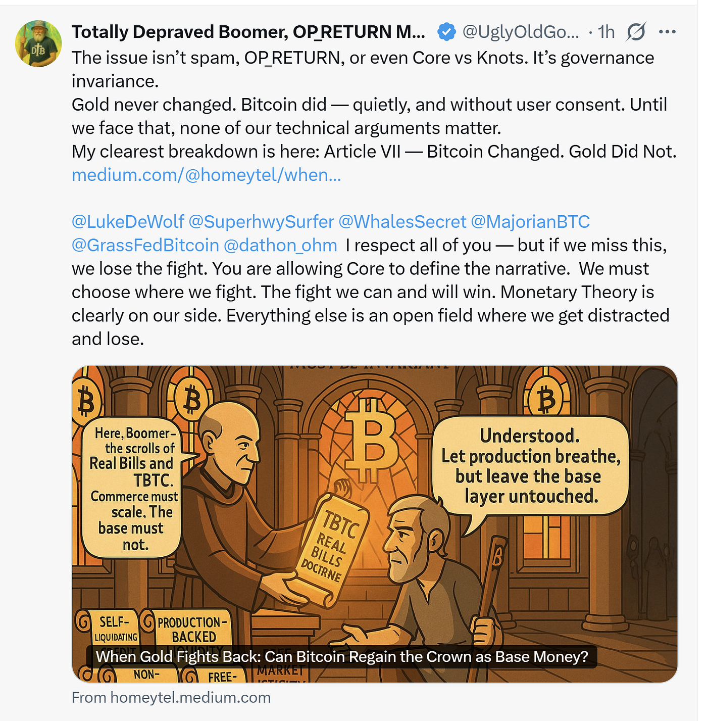 ARTICLE IX — THE LINEAGE OF SOUND MONEY | by Ugly Old Goat | Dec, 2025 |  Medium