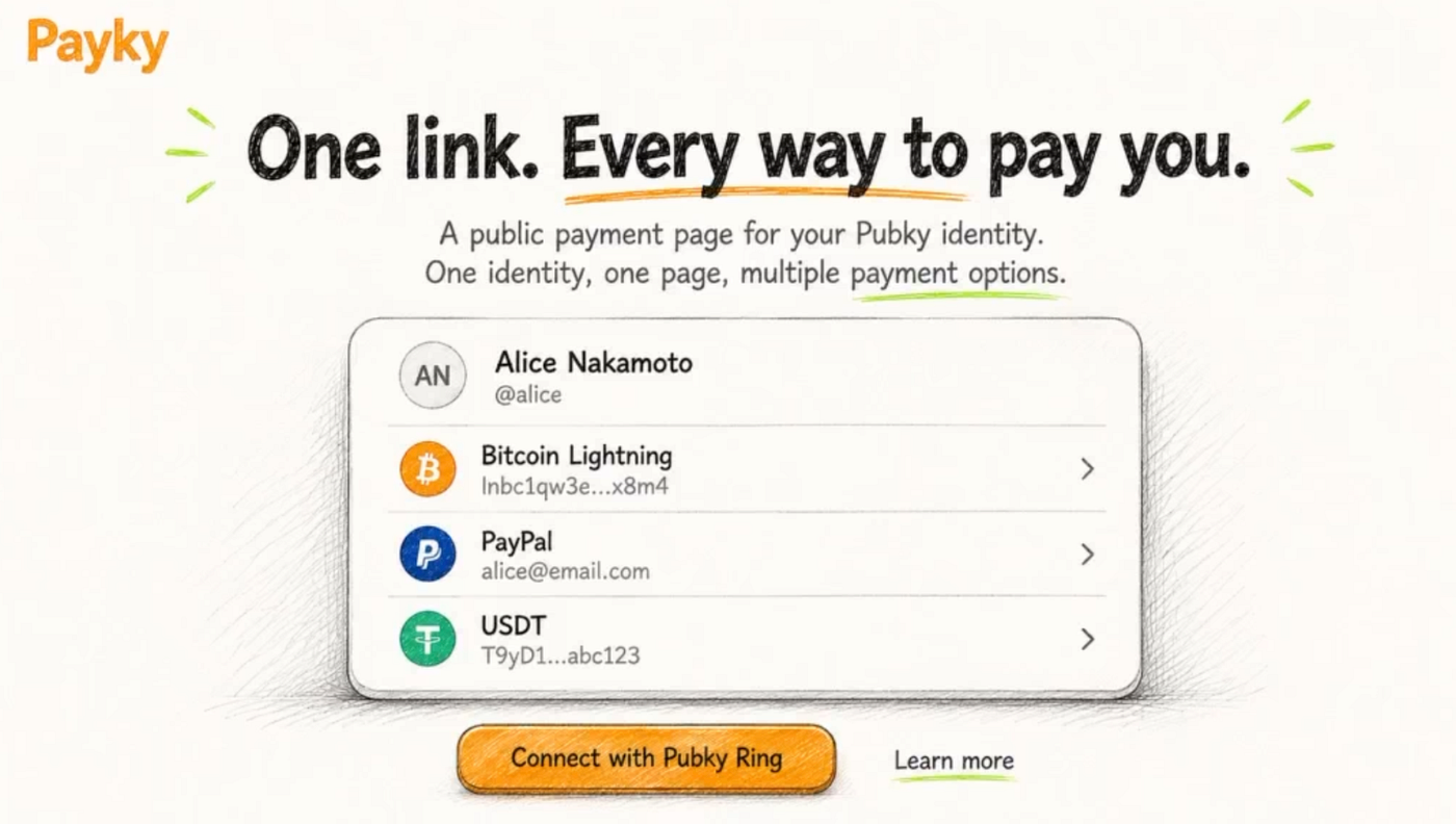 Payky: A Universal Pay Page Built on Pubky Identity