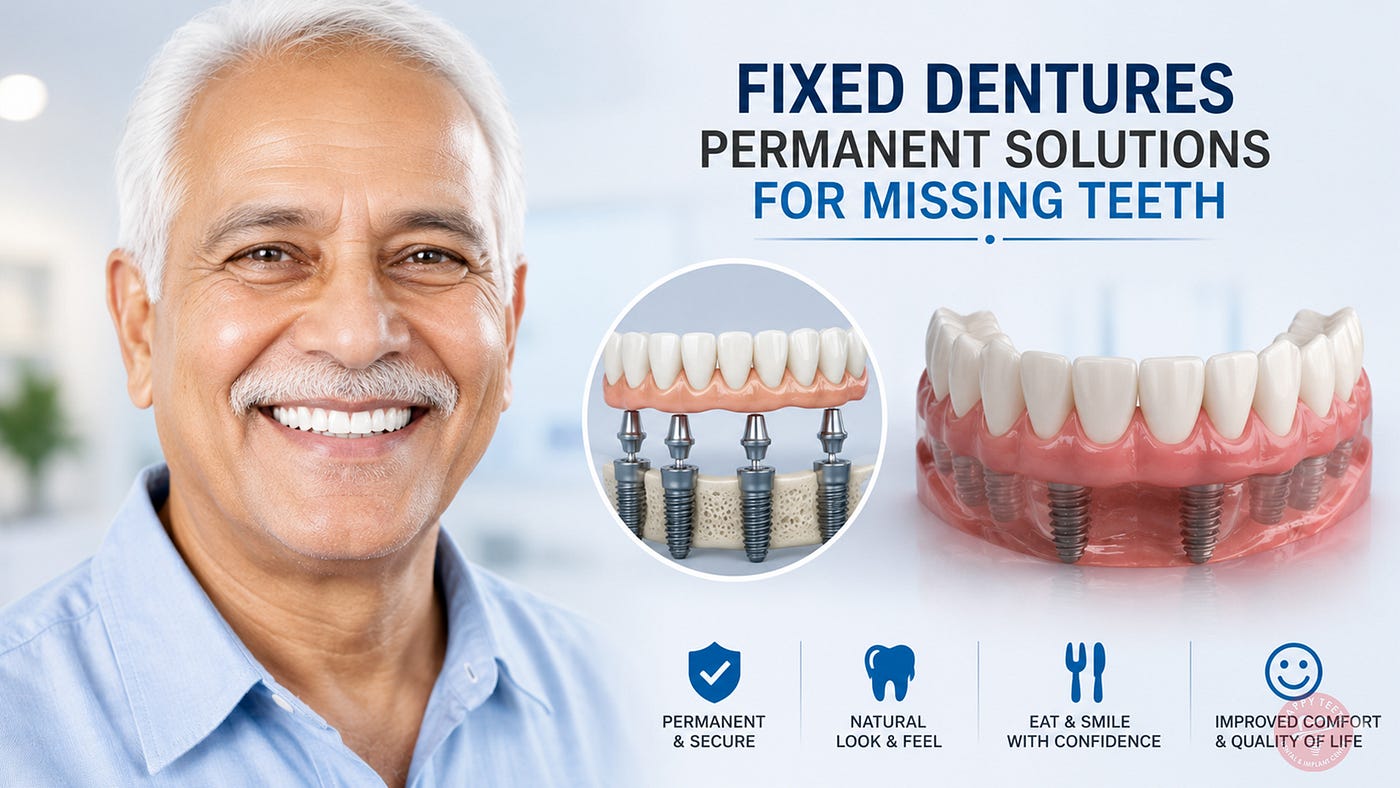 Fixed Dentures in Ludhiana: Permanent Solutions for Missing Teeth
